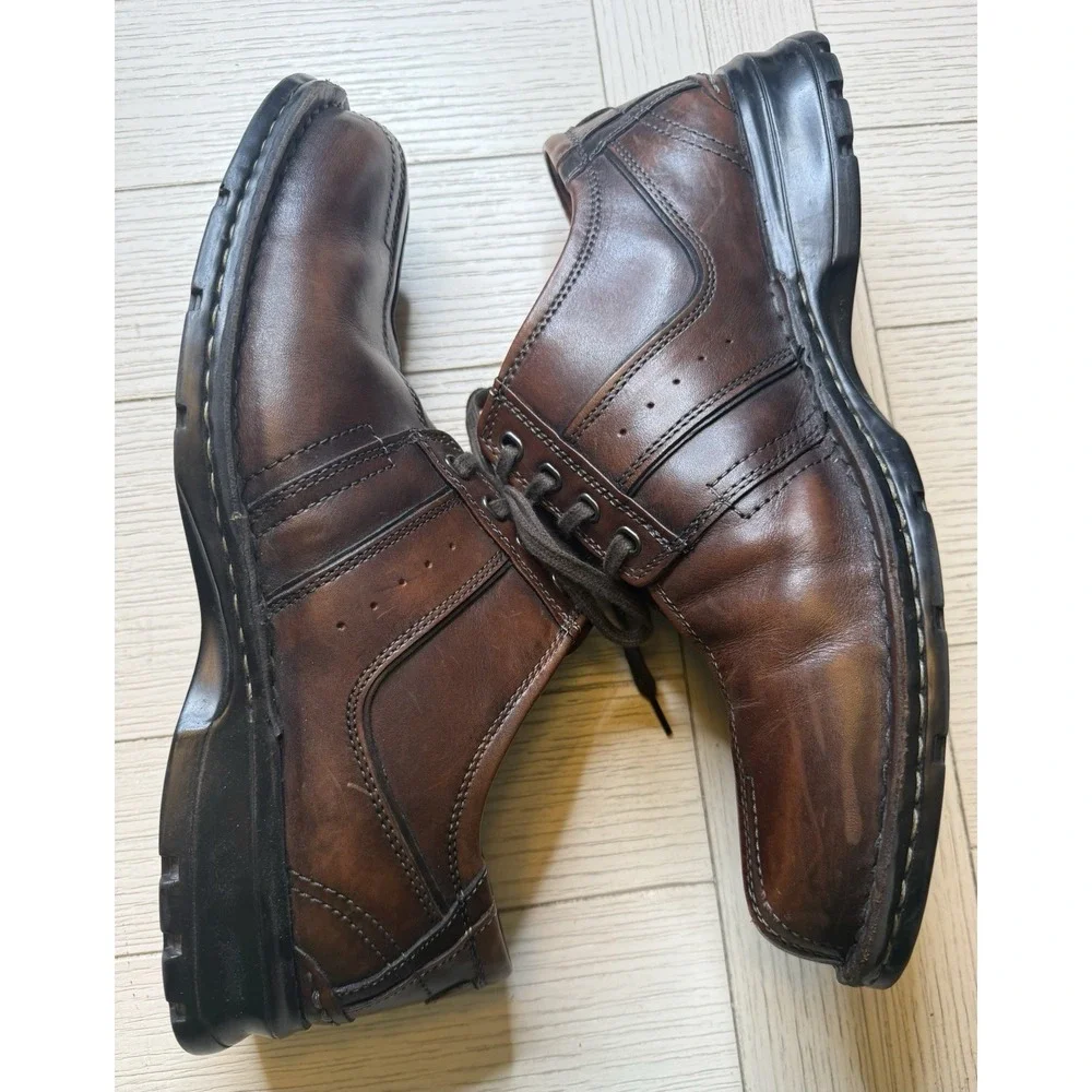 CLARKS Touareg 70852 Mens Brown Chestnut‎ Leather Casual Oxford Shoes Size 12 M